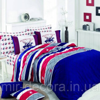 Постільна білизна Beverly Hills Polo Club ранфорс BHPC 011 Dark Blue євро