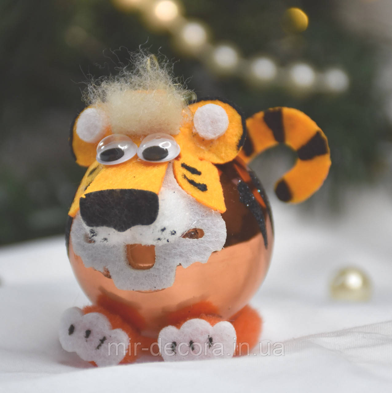 Новорічний сувенір зі скла, подарунок "Тигрик" - Зображення 3