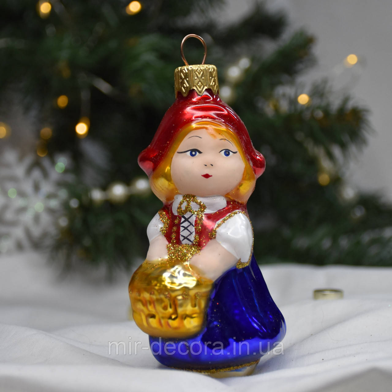 Формова скляна іграшка Червона шапочка
